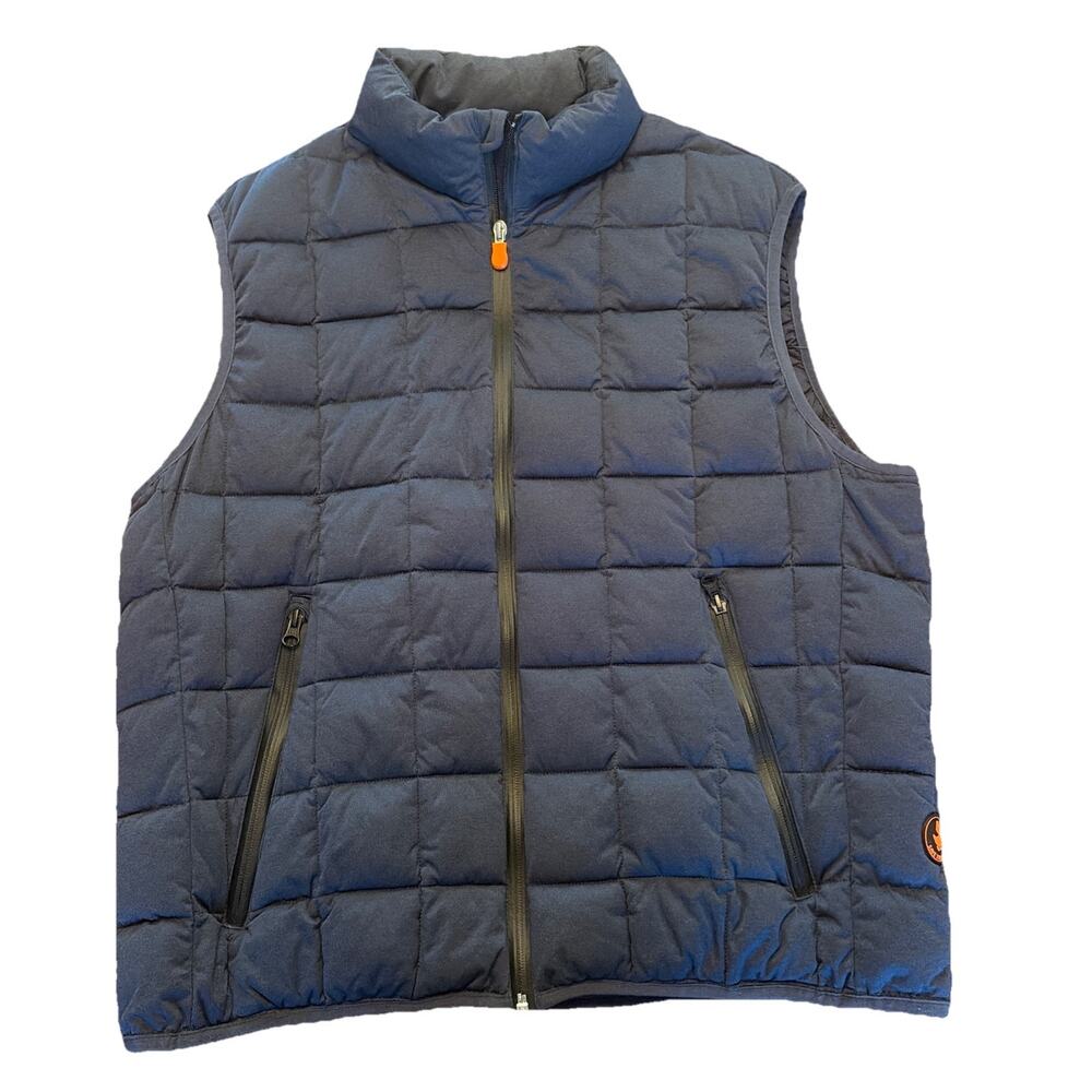 Save The Duck Vest Mens Large Puffer Plumtech Nolan Animal Free Navy Blue